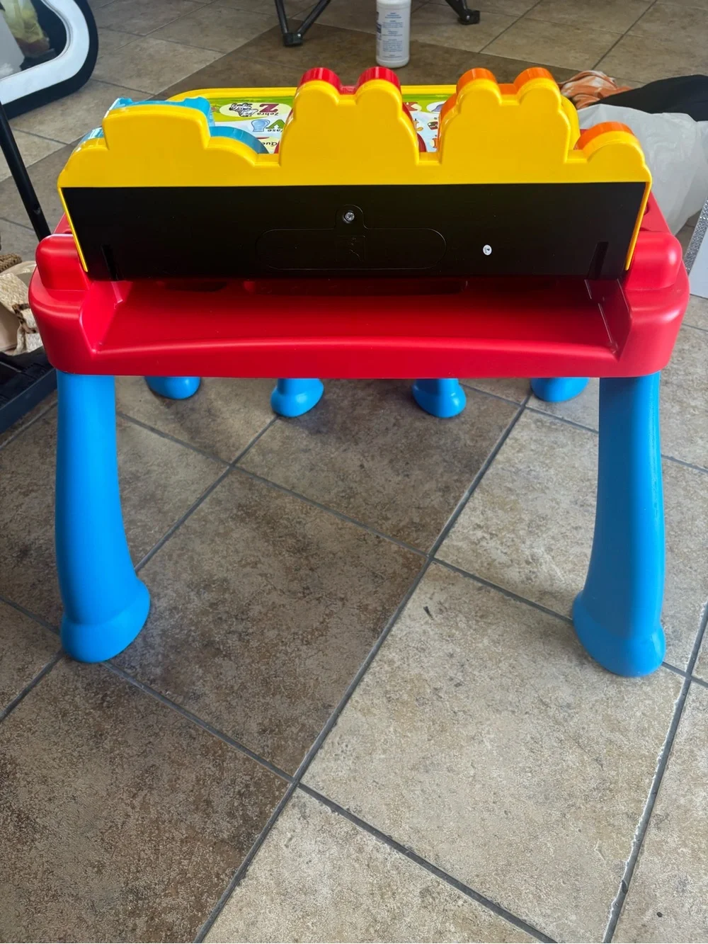 Interactive Learning Activity Desk and Stool - Yellow/Blue